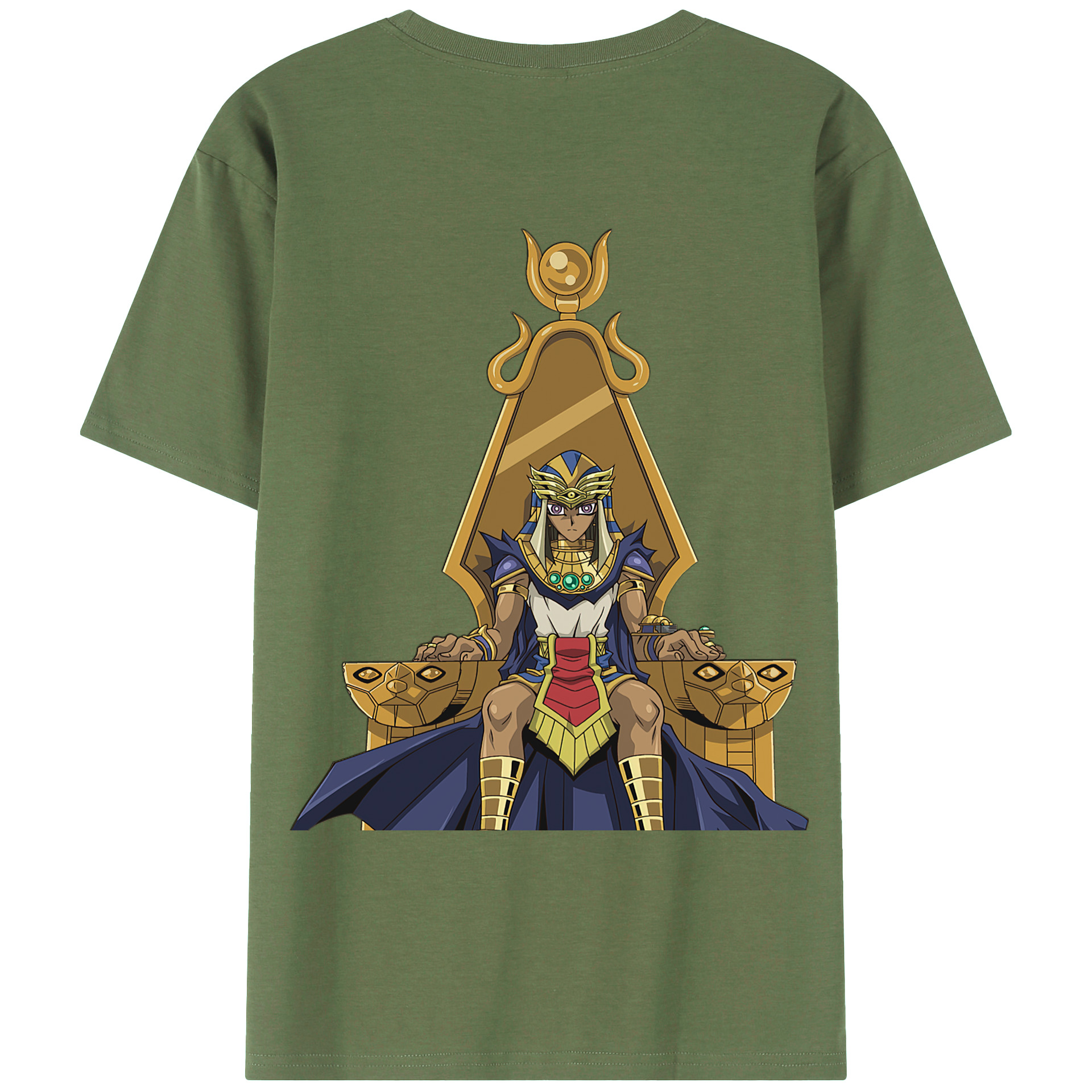 （画像用） 遊☆戯☆王 Yu-Gi-Oh! 綿100％ メンズ半袖Tシャツ（バックプリント） 通気性